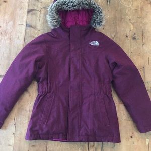 North Face Girls Hyvent 550 Goose Down Jacket Winter Ski Parka 7-8